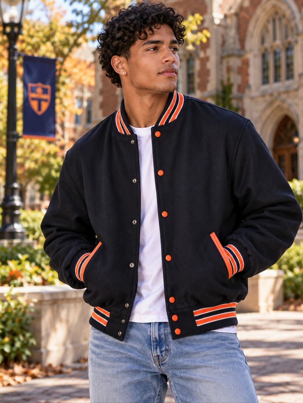 Holloway Original Varsity Jacket Letterman coat jackets outerwear wool Medium